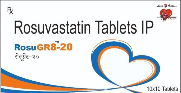RosuGR8-20 Rosuvastatin Tablets IP 20mg - Lipid Management
